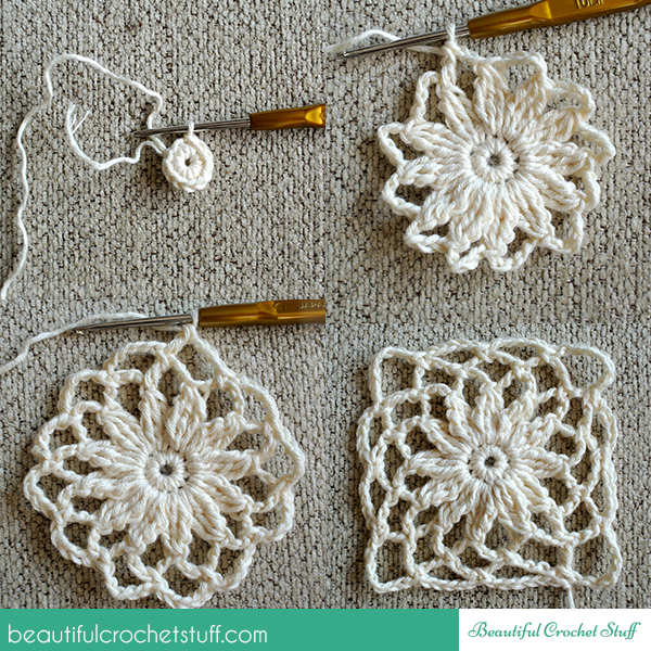 crochet flor padrão livre