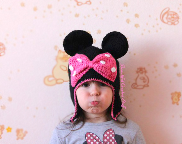 Minnie Mouse Crochet Hat Free Pattern