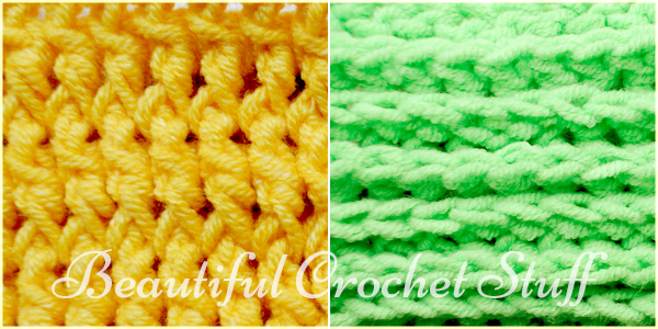 Front Post and Back Post Double Crochet Stitches
