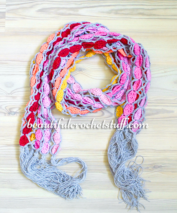 Crochet Colorful Scarf Free Pattern