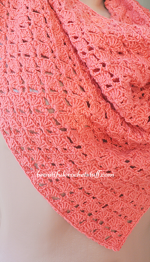 Crochet Triangle Shawl Free Pattern