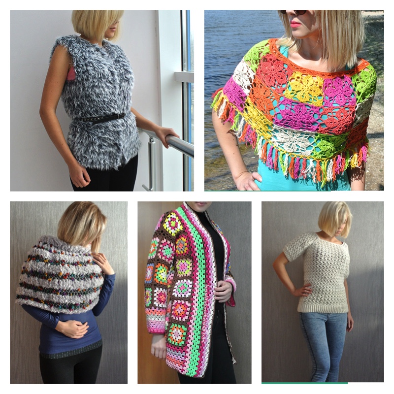 Crochet Sweaters Ponchos Cardigans Free Patterns