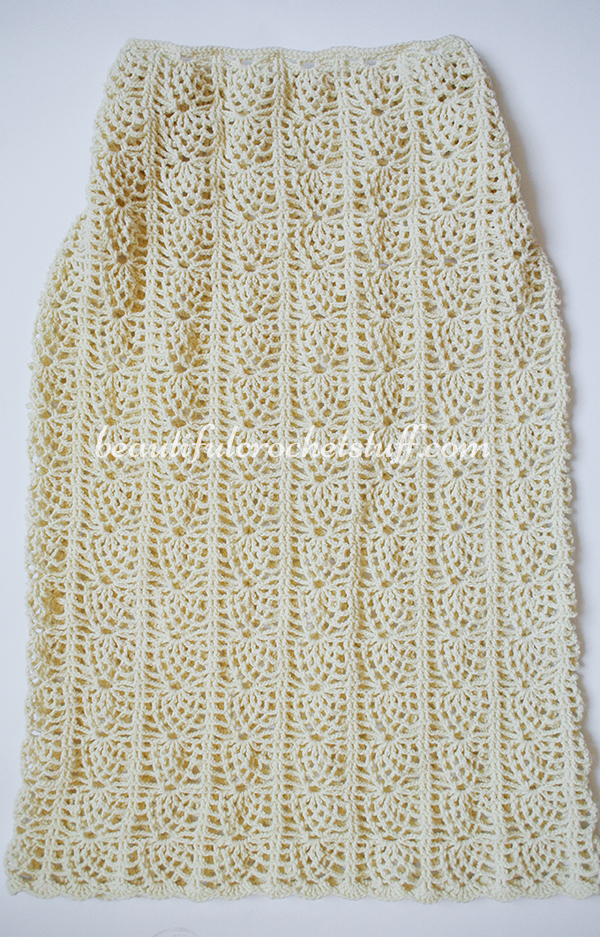 Pineapple Crochet Skirt Free Pattern