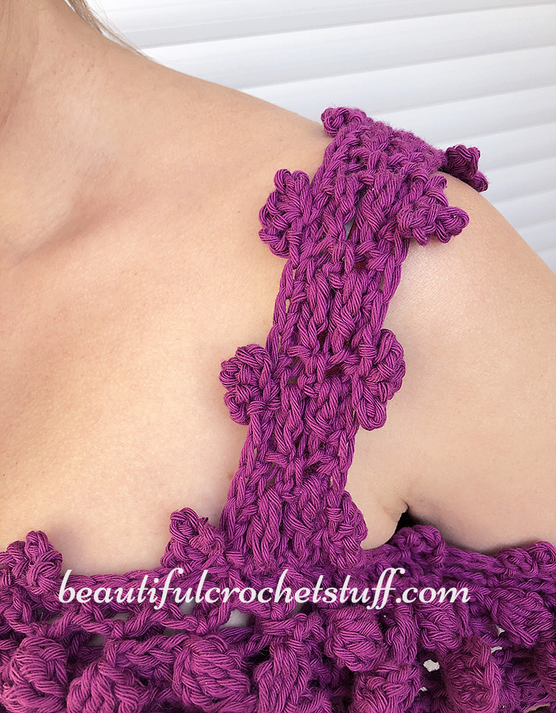 crochet flower top free pattern