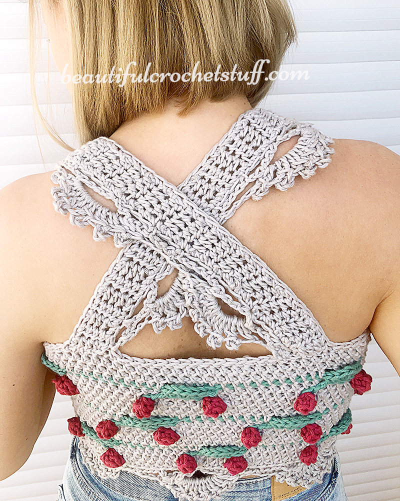 crochet cherry crop top pattern