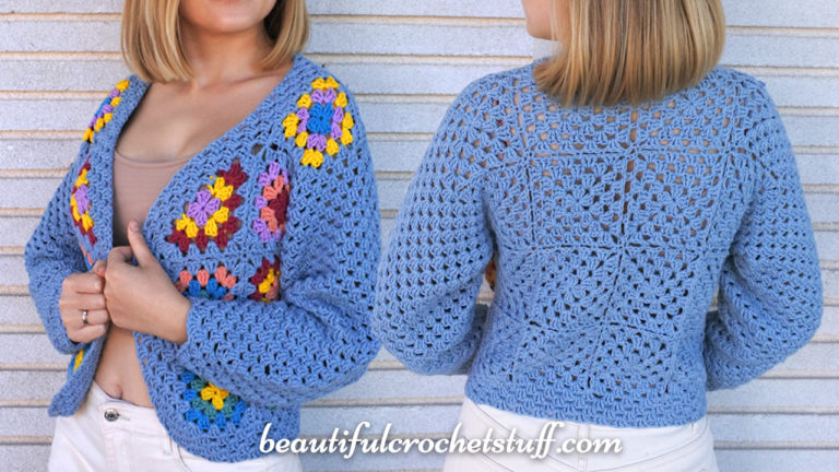 CROCHET GRANNY SQUARE JACKET FREE PATTERN - Beautiful Crochet Stuff