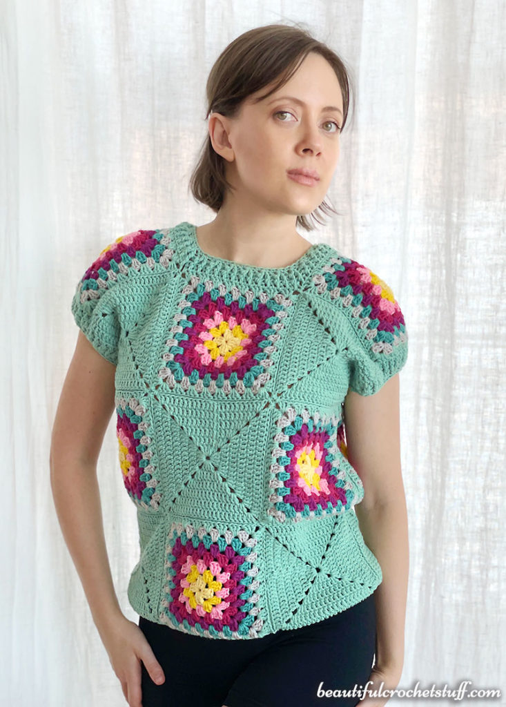 PATCHWORK GRANNY SQUARE VEST FREE PATTERN | Beautiful Crochet Stuff