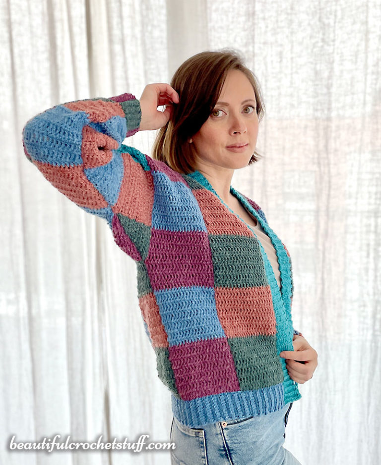 EASY CROCHET PATCHWORK CARDIGAN FREE PATTERN Beautiful Crochet Stuff