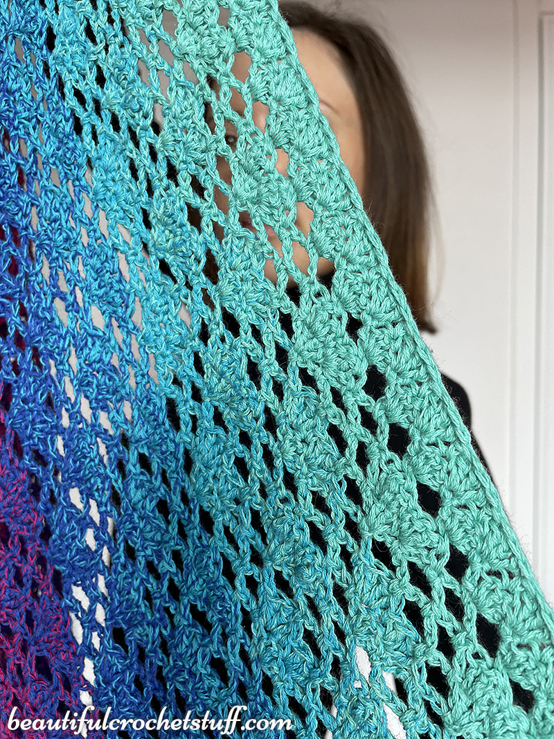 crochet heart shawl free pattern 2