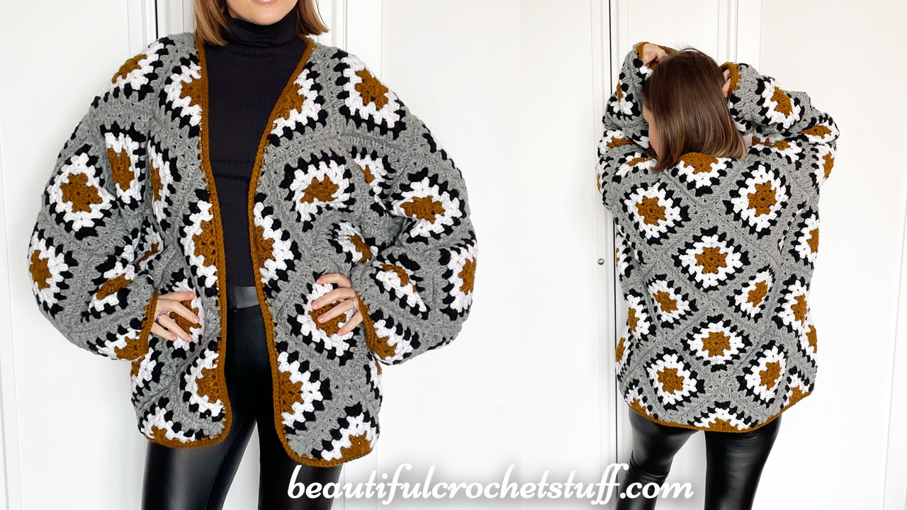 crochet oversized cardigan free pattern