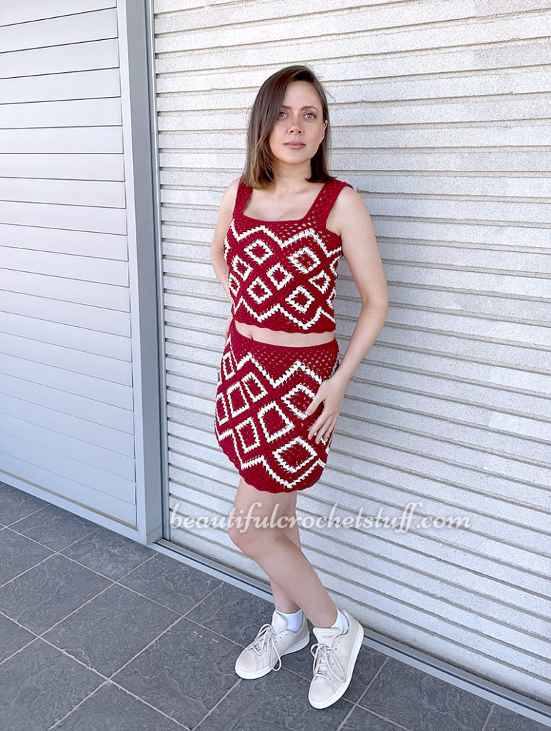 Crochet Granny Square Tank Top and Skirt Set Beautiful Crochet Stuff