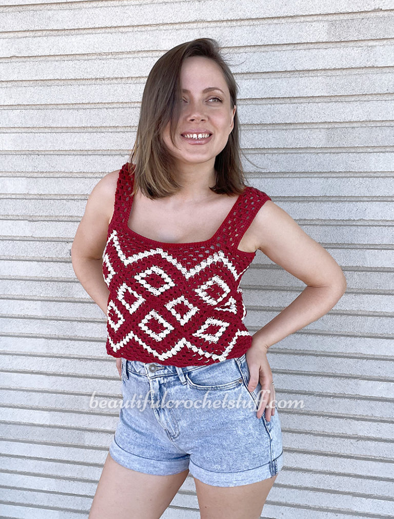 Crochet Granny Square Tank Top and Skirt Set Beautiful Crochet Stuff