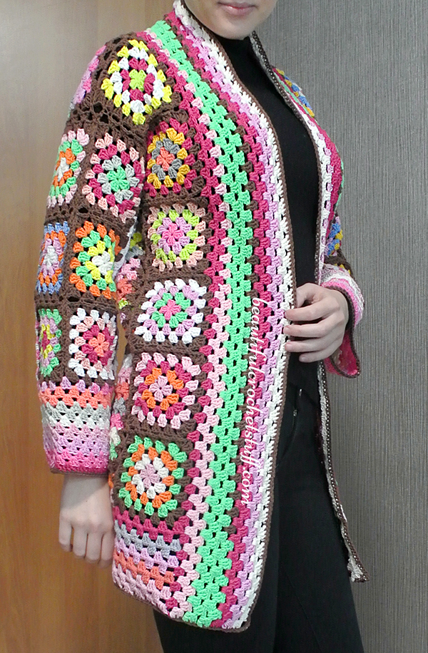 Granny Squares Cardigan Pattern (Done) | Beautiful Crochet Stuff