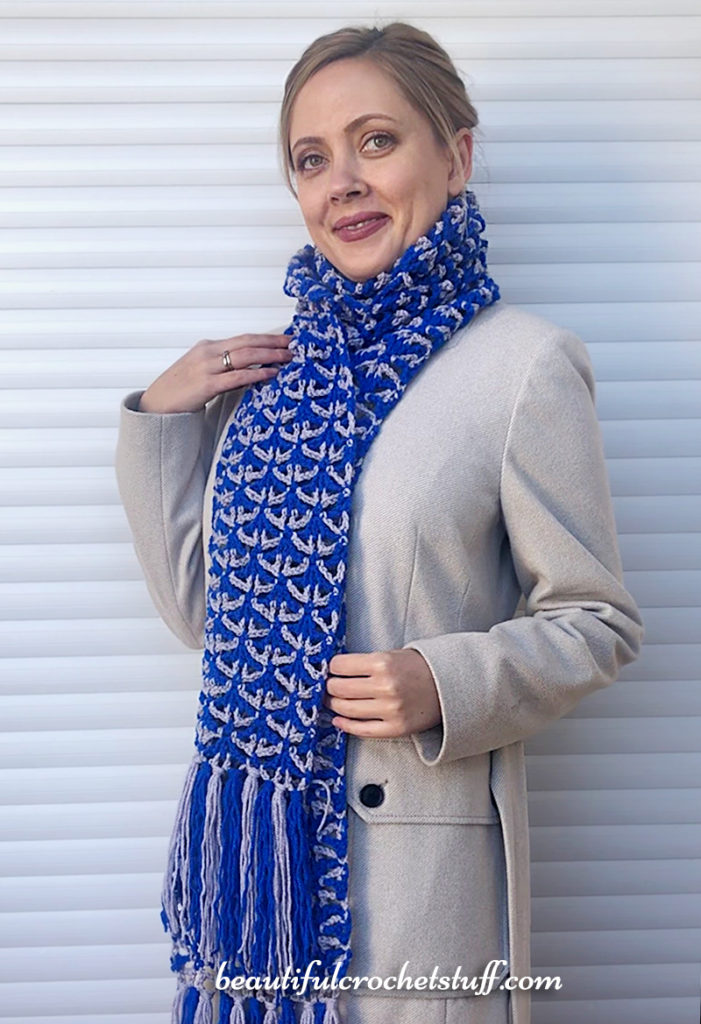 CROCHET AZULEJO SCARF FREE PATTERN - Beautiful Crochet Stuff