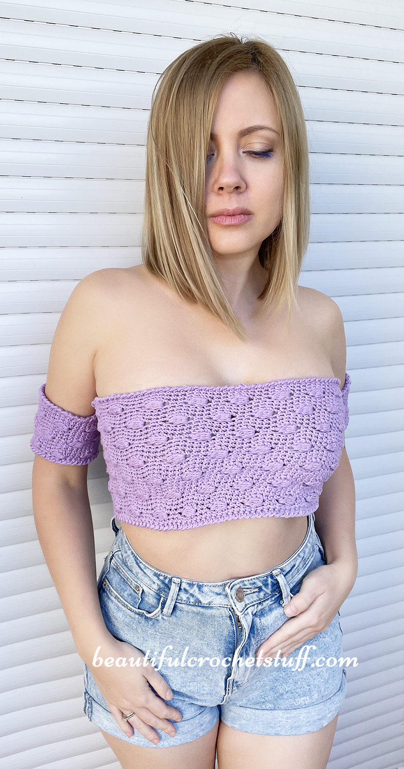 crochet lavender crop top pattern