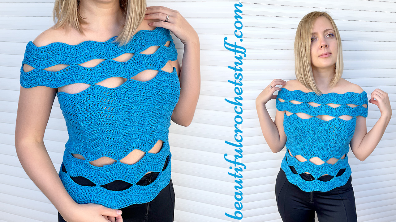 crochet wave top free pattern 1 copy