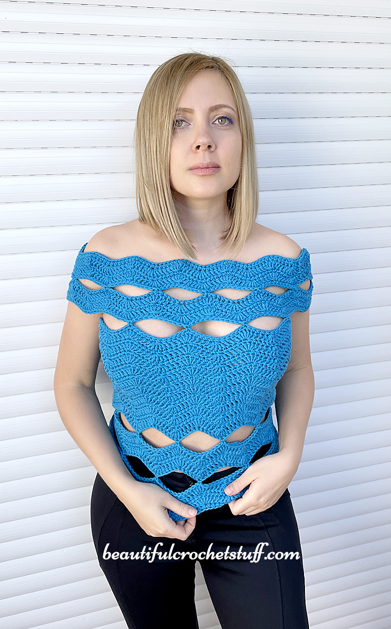 crochet wave top free pattern