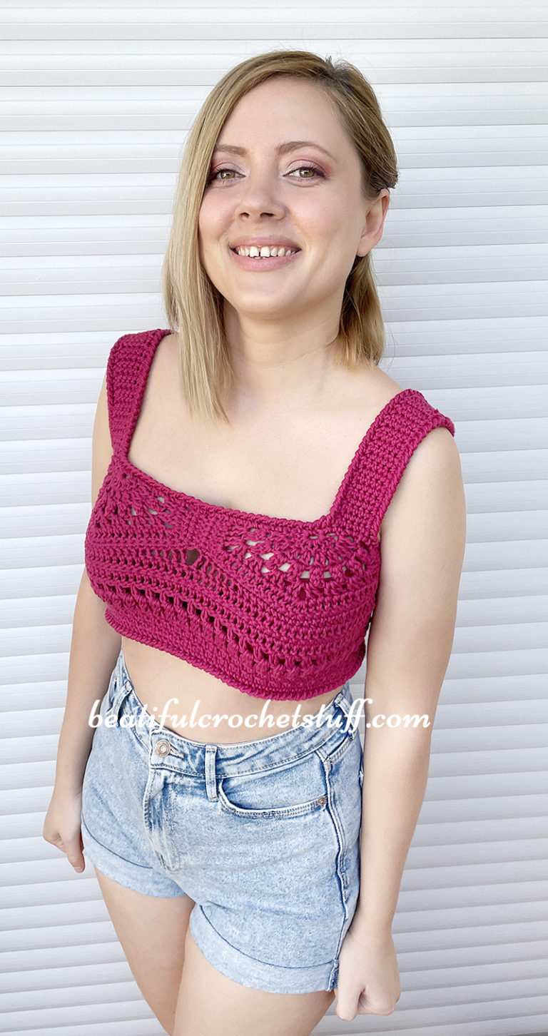 CROCHET RUBY CROP TOP FREE PATTERN | Beautiful Crochet Stuff