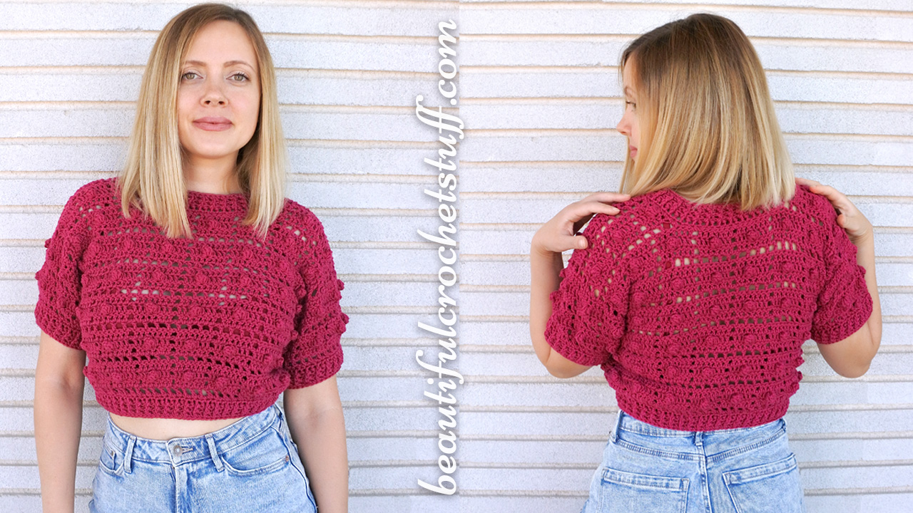 Crochet Halter Heart Crop Top Free Pattern