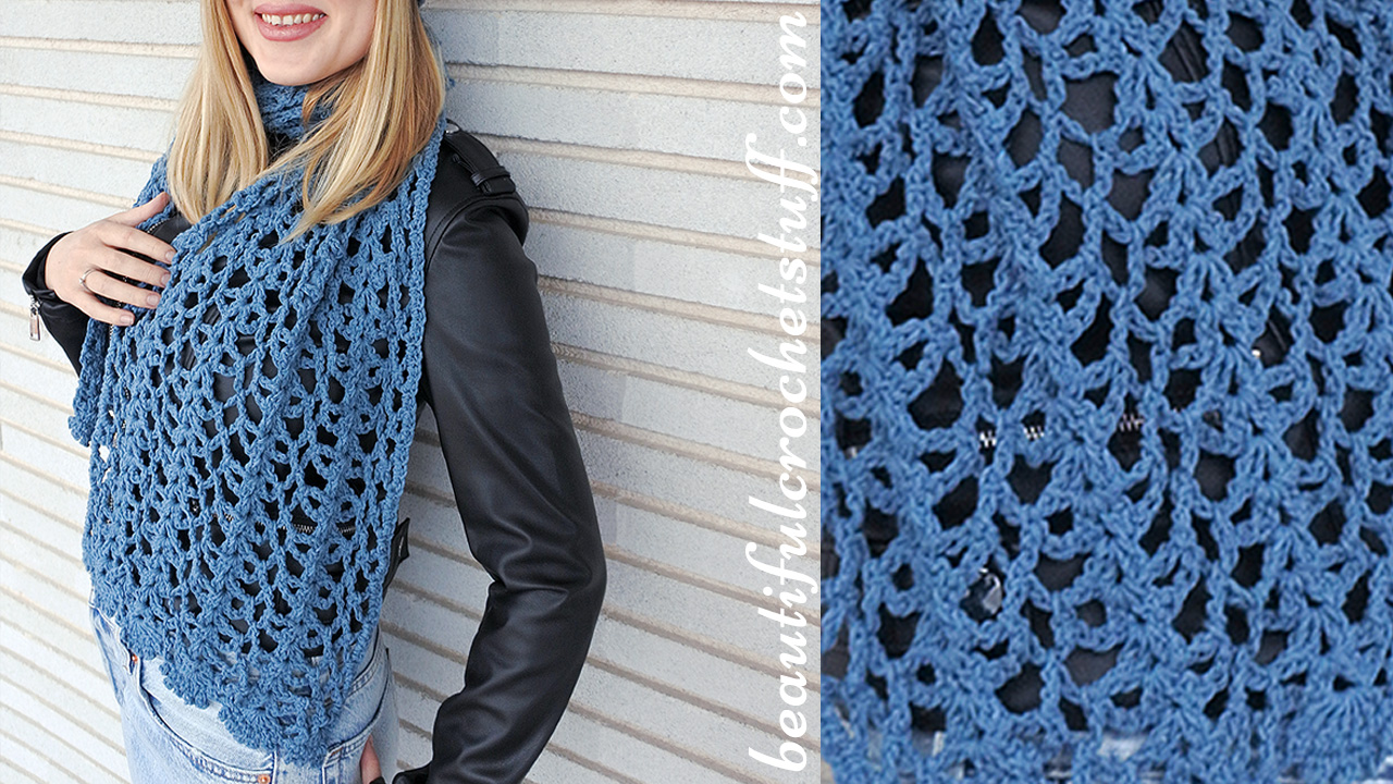 Beginner Lace Border Crochet Shawl Pattern