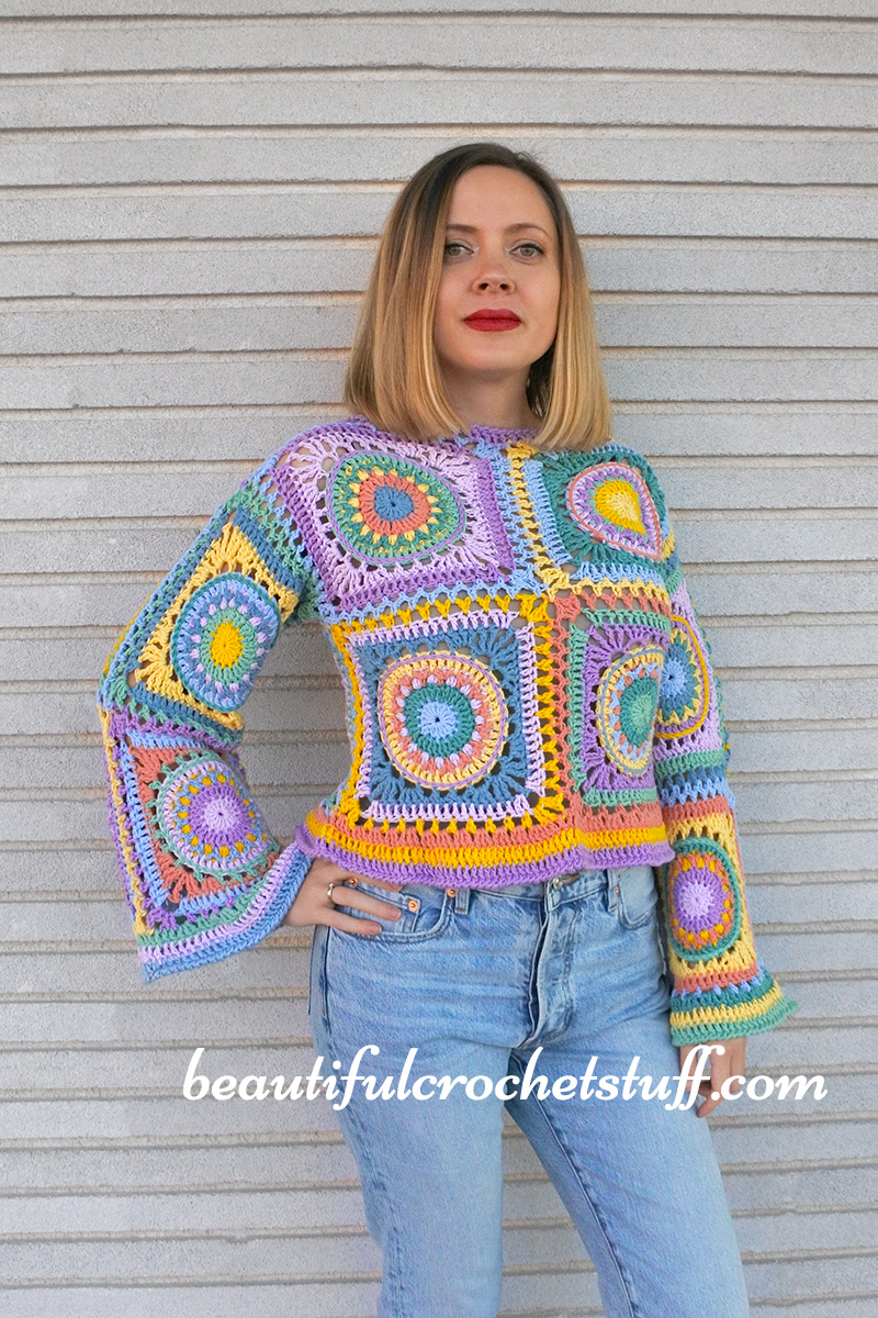crochet boho sweater free pattern