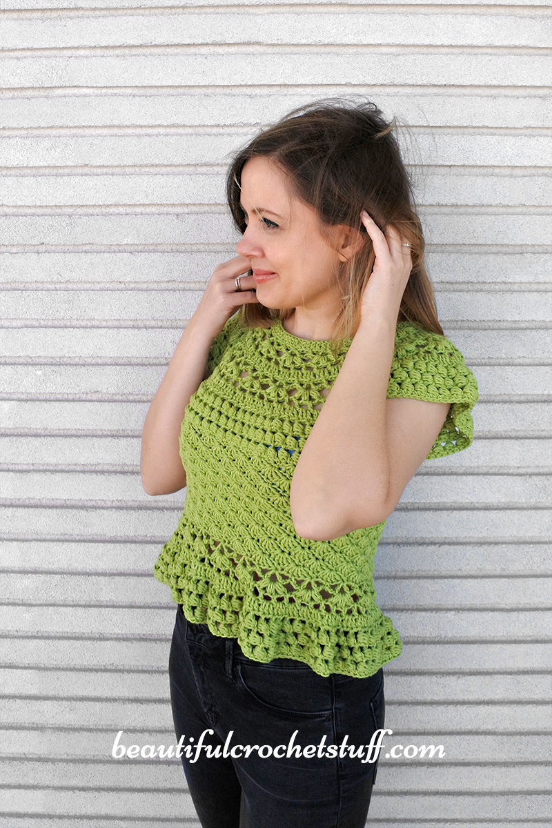 crochet palmeral blouse pattern