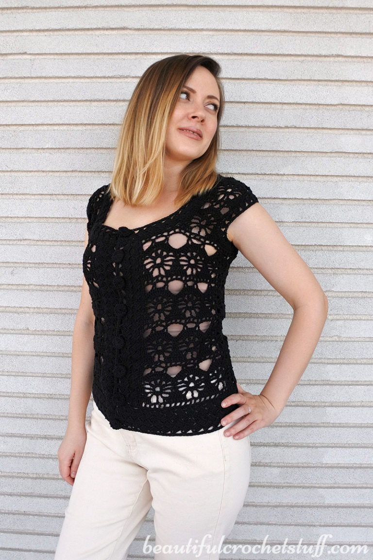 CROCHET FLOWER CARDIGAN FREE PATTERN | Beautiful Crochet Stuff