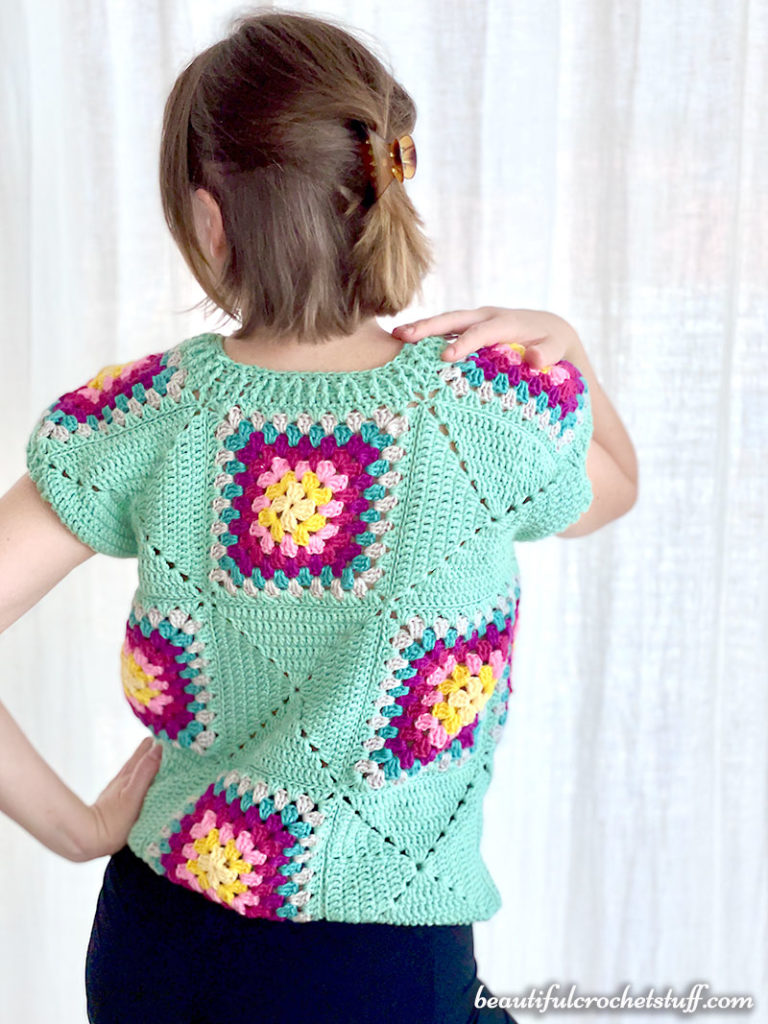 Patchwork Granny Square Vest Free Pattern Beautiful Crochet Stuff 3431