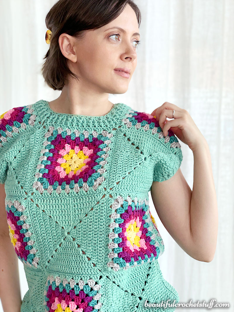 PATCHWORK GRANNY SQUARE VEST FREE PATTERN | Beautiful Crochet Stuff