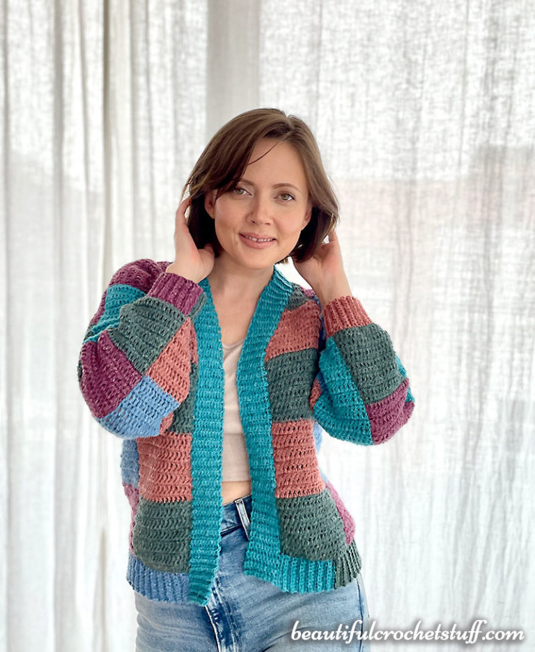 EASY CROCHET PATCHWORK CARDIGAN FREE PATTERN Beautiful Crochet Stuff