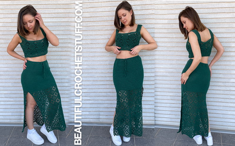 Mixed Feelings Crop Top and Skirt Set