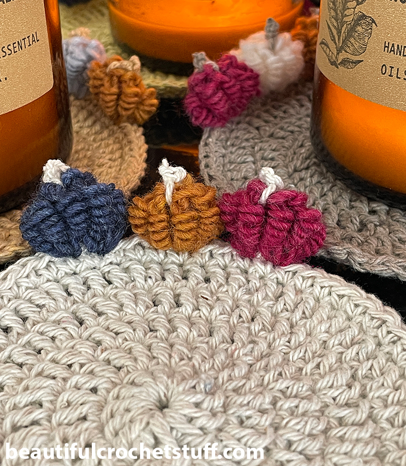 Crochet Pumpkin Coaster Free Pattern